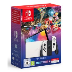 Nintendo Switch OLED Model with Mario Kart 8 Deluxe & 12-Month Nintendo Switch Online Membership - Ultimate Gaming Experience!